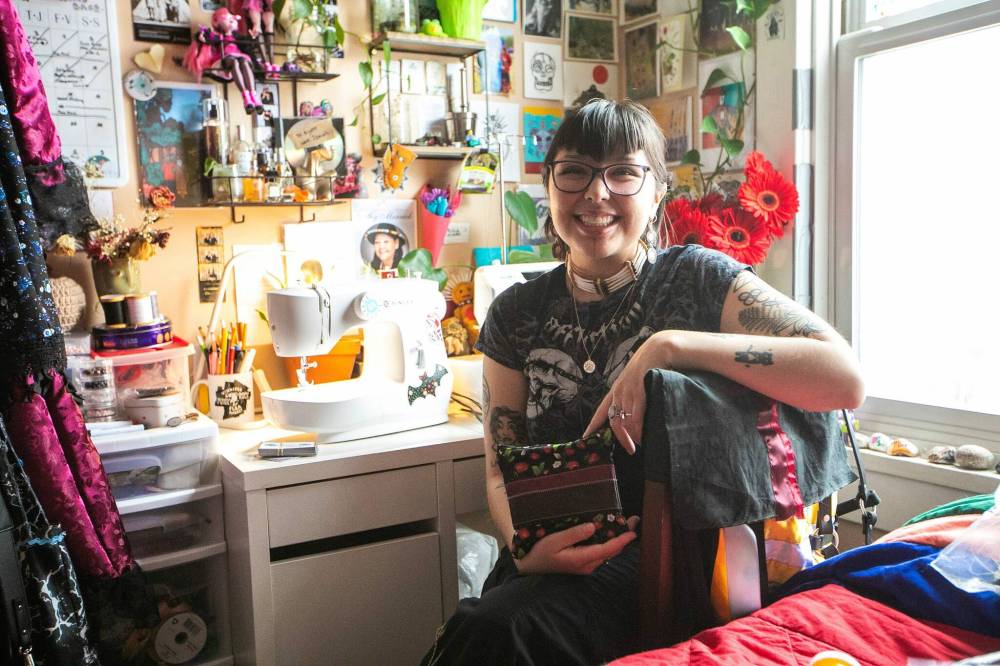 MIKAELA MACKENZIE / FREE PRESS
Ryleigh ToddMoore says creating Indigenous art is a form of resistance.
