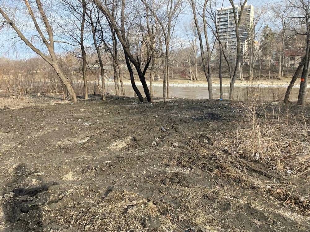 SUPPLIED
The Fort Rouge Park is pictured after a homeless camp was cleared.