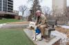 MIKE DEAL / FREE PRESS
                                Thiessen and Juniper at Bonnycastle Dog Park.