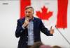 JOHN WOODS / FREE PRESS
                                Maxime Bernier, leader of the People’s Party of Canada (PPC), speaks to supporters at Earl Grey Community Centre in Winnipeg, Monday.