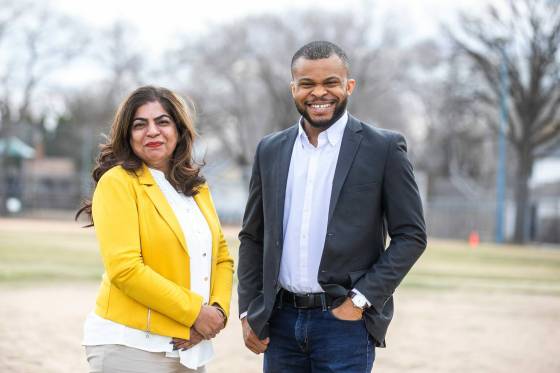 Anju Bajaj and Samuel Ogunsola will be honoured on Thursday as part of Volunteer Manitoba's 41st annual Volunteer Awards. (Mikaela MacKenzie / Free Press)