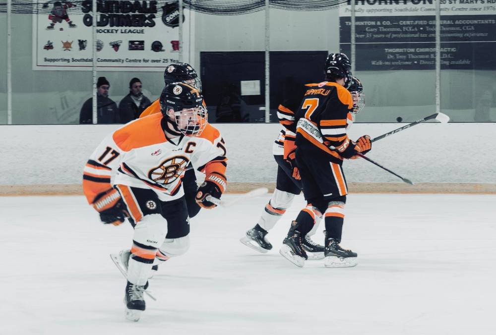 ALLYSON MISHELL PHOTO
Bruins U15 AAA forward Crewe Schimnowski had an outstanding 2024-25 season, amassing 57 goals and 111 points.