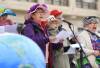 Ruth Bonneville / Free Press
                                The Raging Grannies perform during Tuesday’s Earth Day rally at the Manitoba Legislative Building.