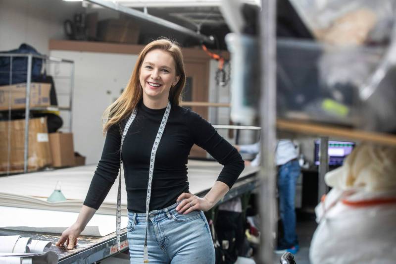 MIKAELA MACKENZIE / FREE PRESS
GarmaTech founder Shelley Ediger at the Winnipeg company’s manufacturing shop in the Exchange District.