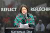 BROOK JONES / FREE PRESS
                                Labour and Immigration Malaya Marcelino speaks during a ceremony on the National Day of Mourning at the Manitoba Workers Memorial which is also known as the Manitoba Fallen Firefighters Foundation memorial at Memorial Park in Winnipeg, Man., Monday, April 28, 2025. The ceremony was held to remember Manitobans who died last year after suffering injuries or illness at work.