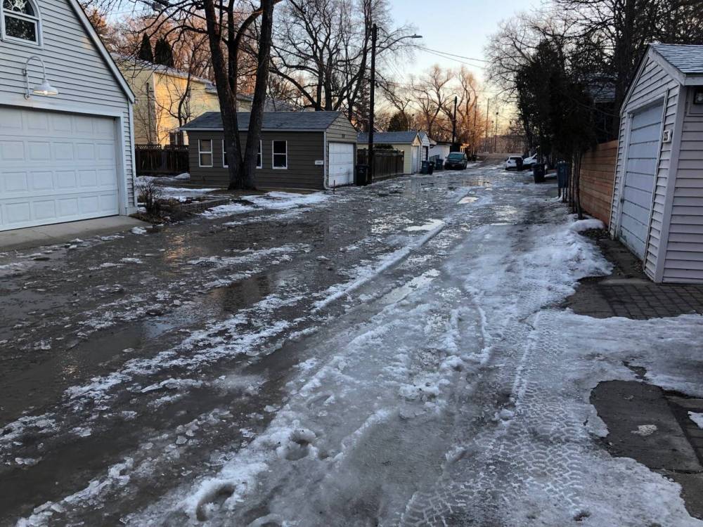 SUPPLIED
                                Draining issues around the Wildwood area, pictured in late March.