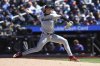 Miami Marlins' Max Meyer pitches during the first inning of a baseball game against the New York Mets, Wednesday, April 9, 2025, in New York. (AP Photo/Pamela Smith)