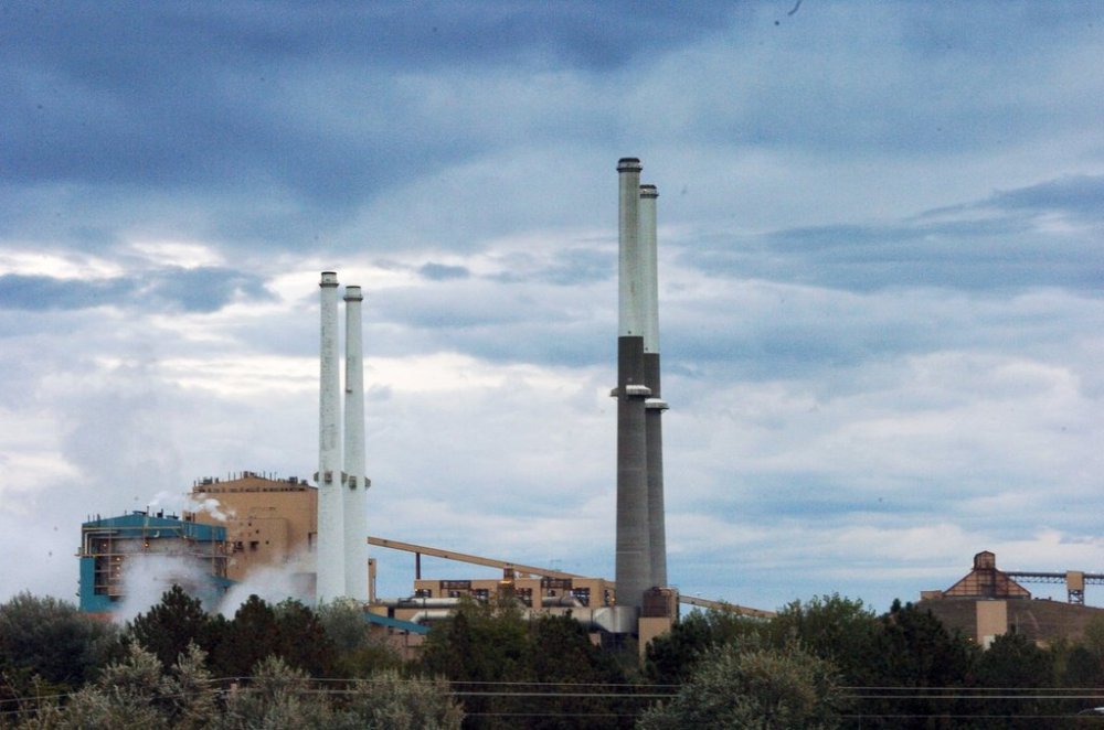 FILE - The Colstrip Steam Electric Station in Colstrip, Mont., is photographed Sept. 30, 2014. (AP Photo/Matthew Brown, File)