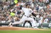 Detroit Tigers starting pitcher Casey Mize throws during the first inning of a baseball game against the Kansas City Royals, Saturday, April 19, 2025, in Detroit. (AP Photo/Jose Juarez)