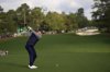 Justin Rose hits his tee shot on the first hole during the second round at the Masters golf tournament, Friday, April 11, 2025, in Augusta, Ga. (AP Photo/David J. Phillip)
