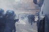 Lazio fans riot with police ahead of the Italian Serie A soccer match between Lazio and Roma at Rome's Olympic stadium, Sunday, April 13, 2025. (AP Photo/Gregorio Borgia)