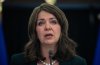Alberta Premier Danielle Smith speaks in Edmonton on Thursday, Oct. 31, 2024. Smith has delivered a note of congratulations, along with a sharply worded warning and a blanket condemnation, to Prime Minister Mark Carney and his new Liberal government. THE CANADIAN PRESS/Jason Franson