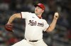 Washington Nationals starting pitcher Mitchell Parker throws during the sixth inning of a baseball game against the Baltimore Orioles, Tuesday, April 22, 2025, in Washington. (AP Photo/Nick Wass)
