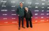 Green Party co-Leaders Jonathan Pedneault and Elizabeth May arrive for the Juno Awards, in Vancouver, B.C., March 30, 2025. THE CANADIAN PRESS/Ethan Cairns