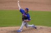 FILE - New York Mets relief pitcher Matt Allan throws during a spring training baseball game against the Washington Nationals, Monday, March 8, 2021, in West Palm Beach, Fla. (AP Photo/Lynne Sladky, File)