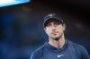 Toronto pitcher Max Scherzer (31) returns to the dugout after the Blue Jays defeated the Baltimore Orioles 3-1 in an MLB game at Rogers Centre on Sunday, March 30, 2025. THE CANADIAN PRESS/Christopher Katsarov