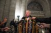 President of the Manitoba Métis Federation David Chartrand speaks to media after the completion of the 43rd Manitoba legislature throne speech at the Manitoba Legislative Building in Winnipeg, Tuesday, Nov. 21, 2023. THE CANADIAN PRESS/Aaron Vincent Elkaim