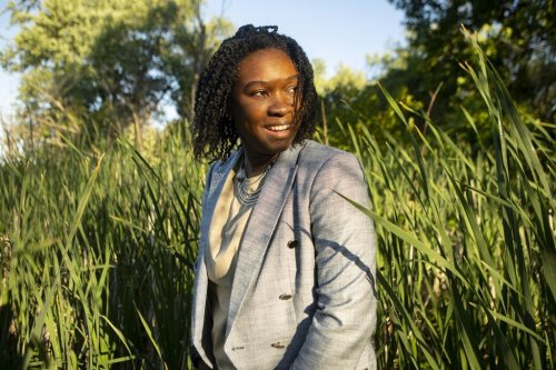 Poet and writer Canisia Lubrin is photographed in Whitby, Ontario on Tuesday June 15, 2021. THE CANADIAN PRESS/Chris Young