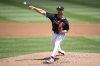 Washington Nationals starting pitcher Michael Soroka throws during the second inning of a baseball game against the Cleveland Guardians, Wednesday, May 7, 2025, in Washington. (AP Photo/Nick Wass)