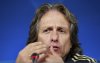 FILE -Benfica's coach Jorge Jesus gestures as he talks during a news conference, March 26, 2012 at Benfica's Luz stadium in Lisbon. (AP Photo/Armando Franca, File)