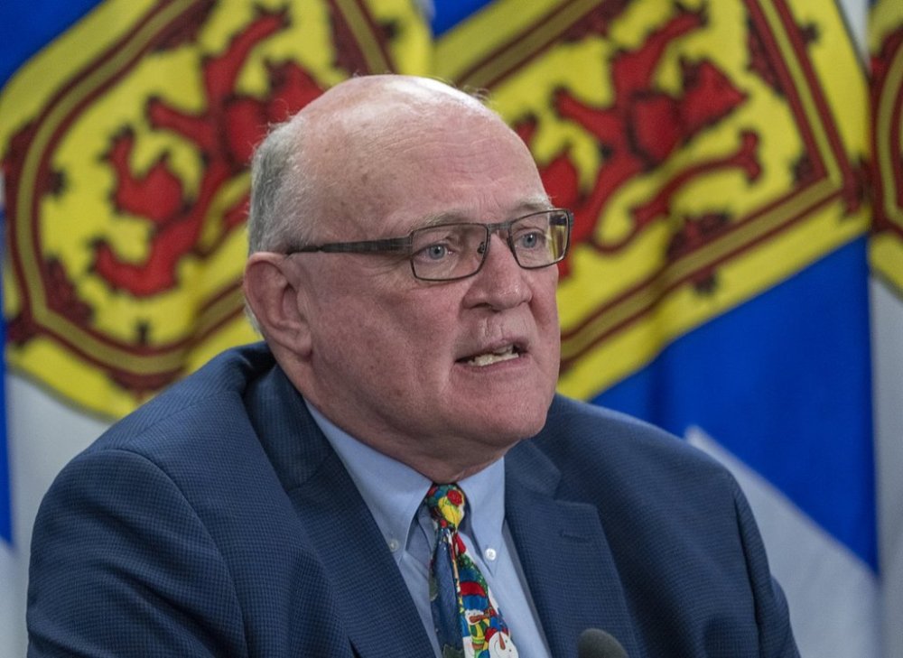 Dr. Robert Strang, Nova Scotia's chief medical officer of health, speaks in Halifax on Tuesday, Dec. 7, 2021. THE CANADIAN PRESS/Andrew Vaughan
