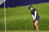 Savannah Grewal, of Canada, hits from the top of a bunker on the 18th hole during the second round of the Women's PGA Championship golf tournament at Sahalee Country Club, Friday, June 21, 2024, in Sammamish, Wash. (AP Photo/Lindsey Wasson)