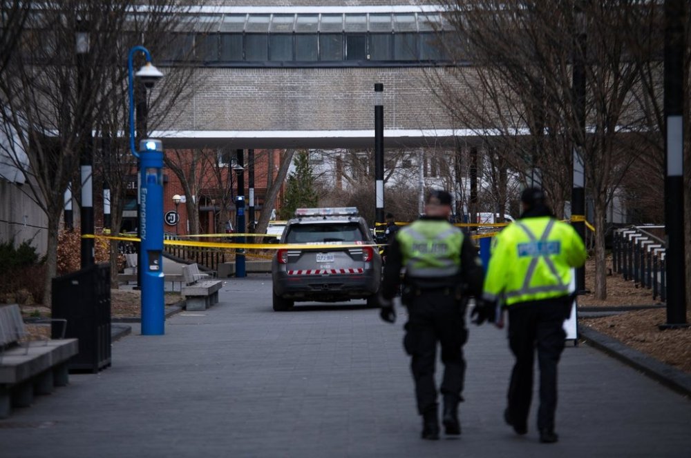 Police say they're still searching for a suspect in a hit-and-run that injured four people on Toronto Metropolitan University's downtown campus Tuesday afternoon in what may have been a targeted incident. Nelson Mandela Walk is pictured in Toronto on Tuesday, April 15, 2025. THE CANADIAN PRESS/Laura Proctor
