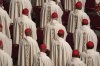 Cardinals attend a Mass presided over by Cardinal Pietro Parolin in St. Peter’s Square, at the Vatican, on the second of nine days of mourning for Pope Francis on Sunday, April 27, 2025. (AP Photo/Andreea Alexandru, File)