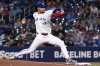Toronto Blue Jays starting pitcher Jose Berrios (17) throws to a Seattle Mariners batter in first inning American League baseball action in Toronto on Saturday, April 19, 2025. THE CANADIAN PRESS/Jon Blacker