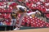 St. Louis Cardinals starting pitcher Sonny Gray throws during the first inning of a baseball game against the Pittsburgh Pirates Wednesday, May 7, 2025, in St. Louis. (AP Photo/Jeff Roberson)