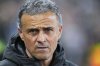PSG's head coach Luis Enrique waits for the start of the Champions League quarterfinal second leg soccer match between Aston Villa and Paris Saint-Germain at Villa Park stadium, Birmingham, England, Tuesday, April 15, 2025. (AP Photo/Kirsty Wigglesworth)
