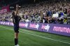 FILE - Seattle Reign forward Emeri Adames celebrates after scoring a goal against North Carolina Courage during the second half of an NWSL soccer match, Aug. 25, 2024, in Seattle. (AP Photo/Lindsey Wasson, File)