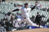Detroit Tigers pitcher Tarik Skubal throws against the New York Yankees in the first inning of a baseball game, Tuesday, April 8, 2025, in Detroit. (AP Photo/Paul Sancya)