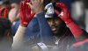 Atlanta Braves' Michael Harris II celebrates after his two-run home run during the ninth inning of a baseball game against the Tampa Bay Rays, Saturday, April 12, 2025, in Tampa, Fla. (AP Photo/Jason Behnken)