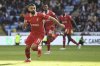 Liverpool's Mohamed Salah in action during the English Premier League soccer match between Leicester City and Liverpool at King Power stadium in Leicester, England, Sunday, April 20, 2025. (AP Photo/Rui Vieira)