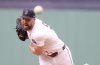 Boston Red Sox pitcher Garrett Crochet throws during the first inning of a baseball game against the Minnesota Twins, Sunday, May 4, 2025, in Boston. (AP Photo/Mark Stockwell)