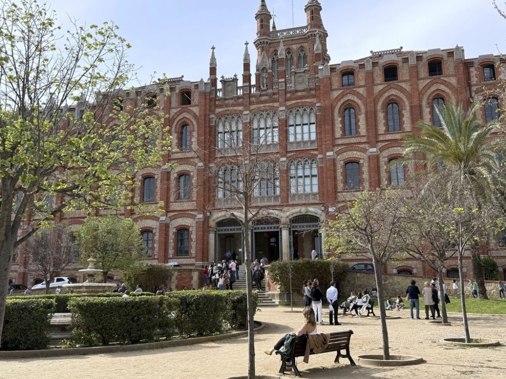 View of the school 'Jesuitas de Sarriá San Ignacio' in Barcelona, Spain, Friday, April 11, 2025. (AP Photo)
