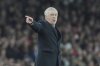 Real Madrid's head coach Carlo Ancelotti gives instructions from the side line during the Champions League quarterfinal first leg soccer match between Arsenal and Real Madrid at the Emirates Stadium in London, Tuesday, April 8, 2025. (AP Photo/Frank Augstein)