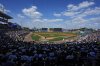A sell out crowd watches during the second inning of a baseball game between the Tampa Bay Rays and the Colorado Rockies at Steinbrenner Field Friday, March 28, 2025, in Tampa, Fla. (AP Photo/Chris O'Meara)