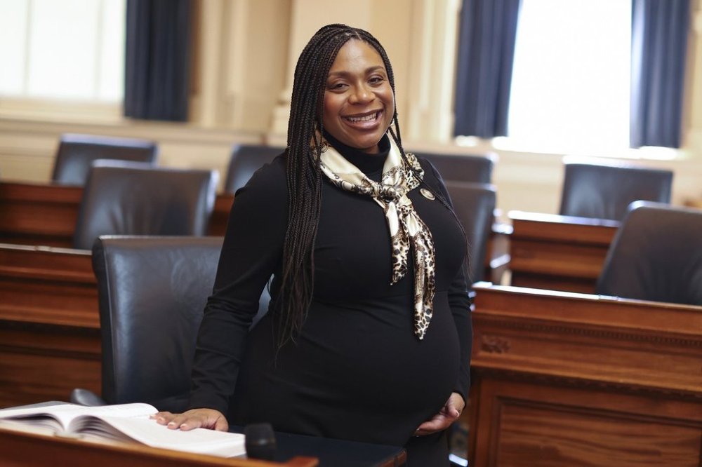 FILE - Virginia Del. Destiny LeVere Bolling stands on the floor of the Virginia House of Delegates in Richmond, Va., during the 2025 legislative session on Jan. 13, 2025. (Amanda Maglione via AP, File)