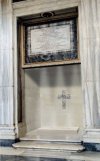This photo rendition made available by the Vatican Press Office on Thursday, April 24, 2025, shows the project of the burial place inside St. Mary Major Basilica in Rome where late Pope Francis will be interred after his solemn funeral at the Vatican on Saturday. (Vatican Media via AP)