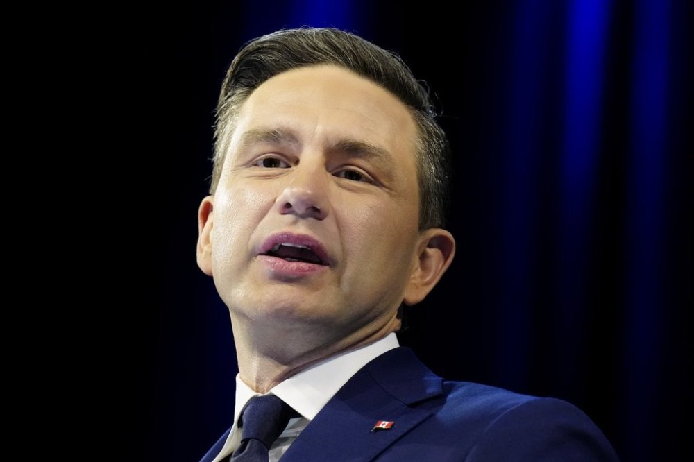 Conservative Leader Pierre Poilievre speaks to supporters on election night in Ottawa, Tuesday, April 29, 2025. Conservative Leader Pierre Poilievre has repeatedly blamed the Liberal government for entrenching Canada's economic dependence on the United States. THE CANADIAN PRESS/Chris Young