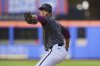 New York Mets' Kodai Senga, of Japan, pitches during the third inning of a baseball game against the St. Louis Cardinals Saturday, April 19, 2025, in New York. (AP Photo/Frank Franklin II)