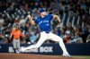FILE - Toronto Blue Jays pitcher Max Scherzer (31) throws during the first inning of baseball game against the Baltimore Orioles Saturday, March 29, 2025, in Toronto. (Christopher Katsarov/The Canadian Press via AP,File)