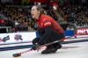 Skip Rachel Homan directs her sweepers during play at the Scotties Tournament of Hearts in Thunder Bay, Ont., on Feb. 23, 2025. THE CANADIAN PRESS/David Jackson