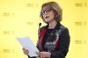 Amnesty International Secretary-General Agnès Callamard speaks at a press conference in London, Tuesday, April 23, 2024. THE CANADIAN PRESS/AP-Kirsty Wigglesworth