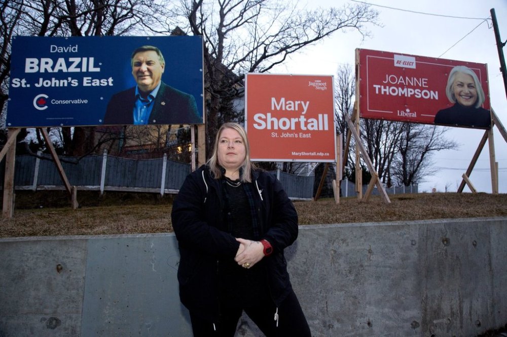 Susan Smith poses for a photograph in the Fort Townshend neighbourhood of St. John's , NL on Tuesday April 15, 2025. THE CANADIAN PRESS/Paul Daly