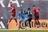 Toronto FC defender Sigurd Rosted (17) clears a corner from in front of teammate Sean Johnson (1) during first-half MLS action against Minnesota United in Toronto on Saturday, April 12, 2025. THE CANADIAN PRESS/Frank Gunn