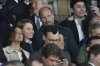 Britain's Prince William with his son on the stages during the Champions League quarterfinal first leg soccer match between Paris Saint-Germain and Aston Villa at Parc des Princes stadium in Paris, Wednesday, April 9, 2025. (AP Photo/Thibault Camus)