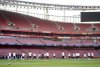 Paris Saint Germain players during a training session at Emirates Stadium, London, Monday, April 28, 2025, a day ahead of their Champions League semi final soccer match against Arsenal. (Adam Davy/PA via AP) /PA via AP)